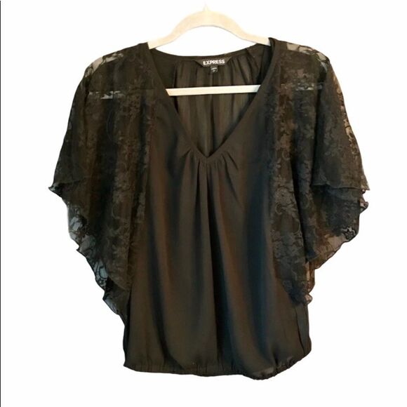 Express Sheer Lace Top   - Picture 1 of 7
